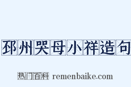 邳州哭母小祥造句是什么意思的图片